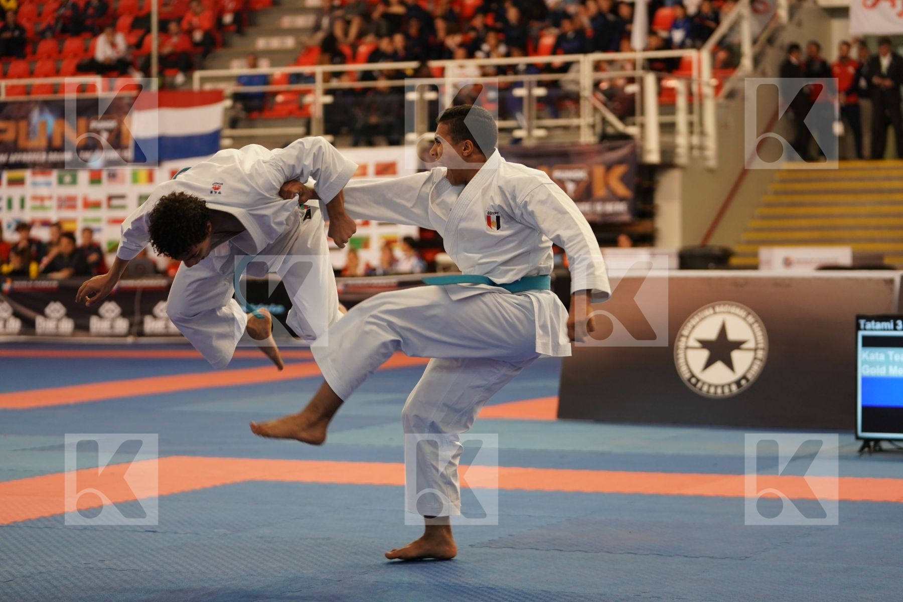 EGYPT in Cadet & Junior Team Male Kata - Podium ceremony