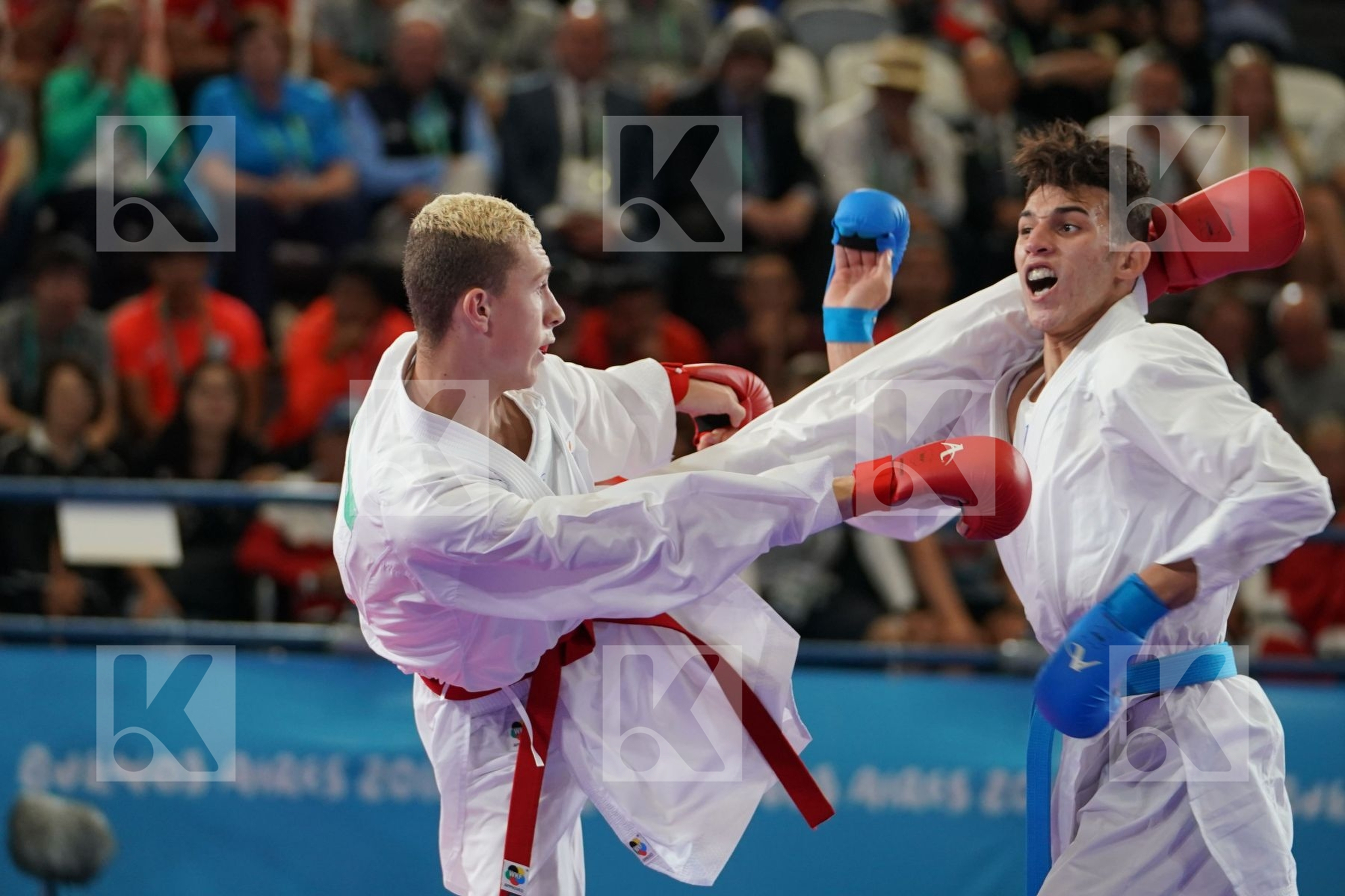 QUENTIN MAHAUDEN (BELGIUM) vs YASSINE SEKOURI (MOROCCO) in Junior Kumite Male – 68 Kg - Final bout
